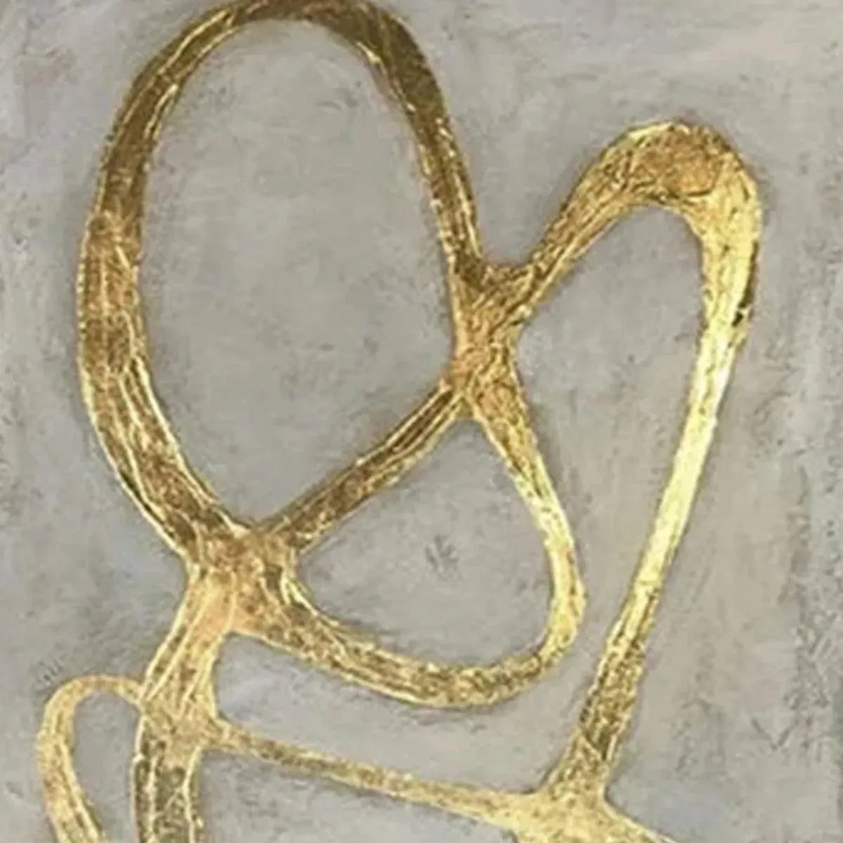 Gold Ribbon Abstract Diptych | Modern Line Art Painting #AA 209