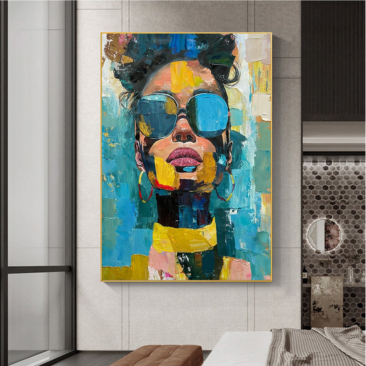 Colorful Abstract Woman Portrait | Modern Pop Art #AA 111