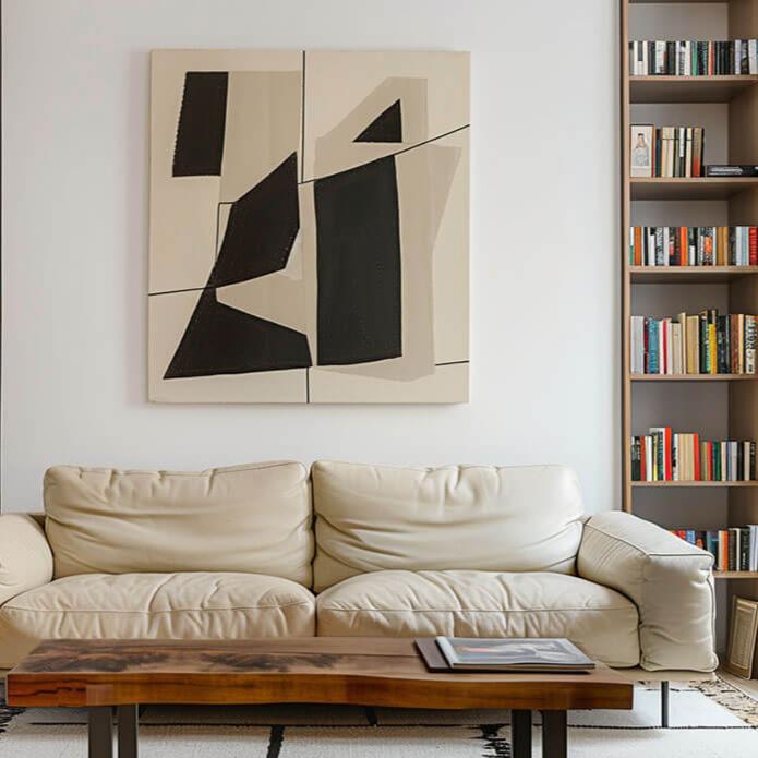 Japandi Style Large Wall Art | Wabi-sabi Minimalist Canvas #AA 368