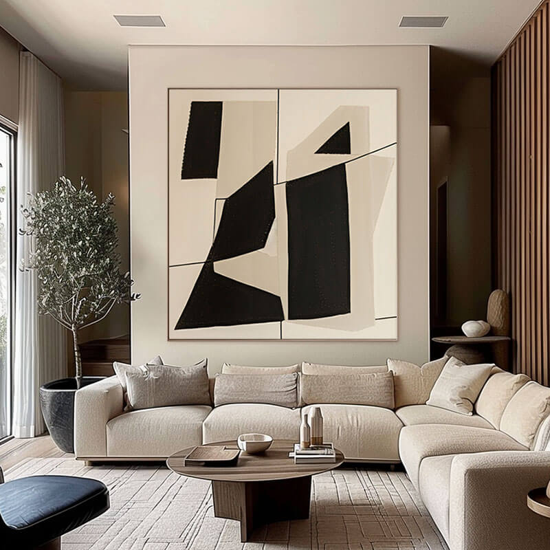 Japandi Style Large Wall Art | Wabi-sabi Minimalist Canvas #AA 368