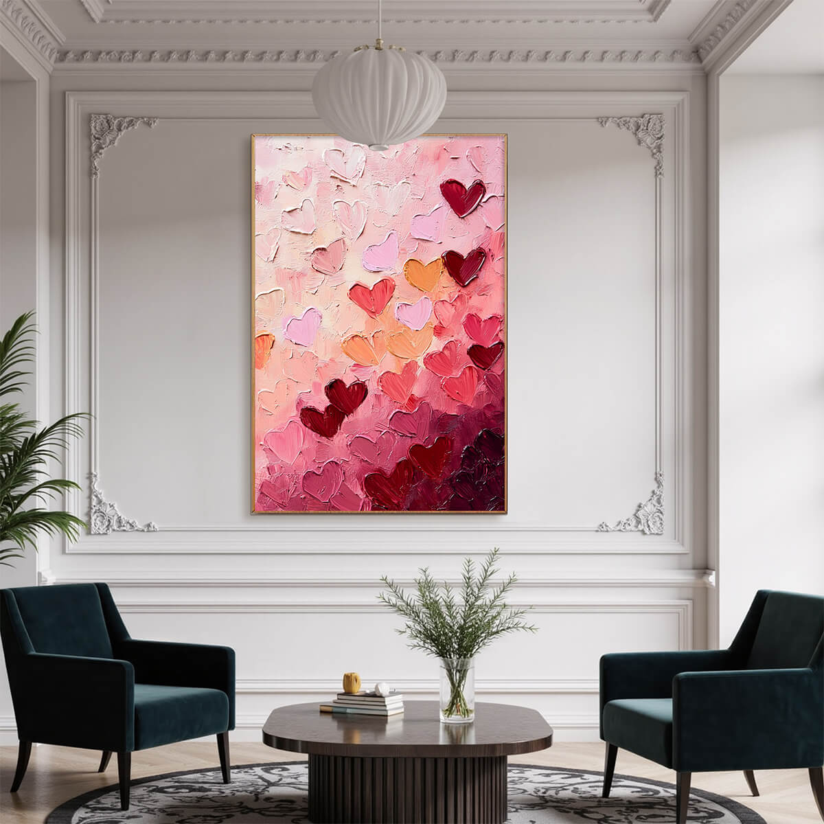 Expressive Abstract Heart Art | Colorful Textured Painting #AA 120