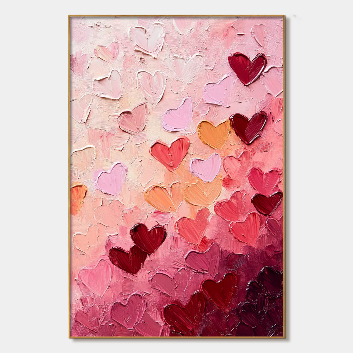 Expressive Abstract Heart Art | Colorful Textured Painting #AA 120