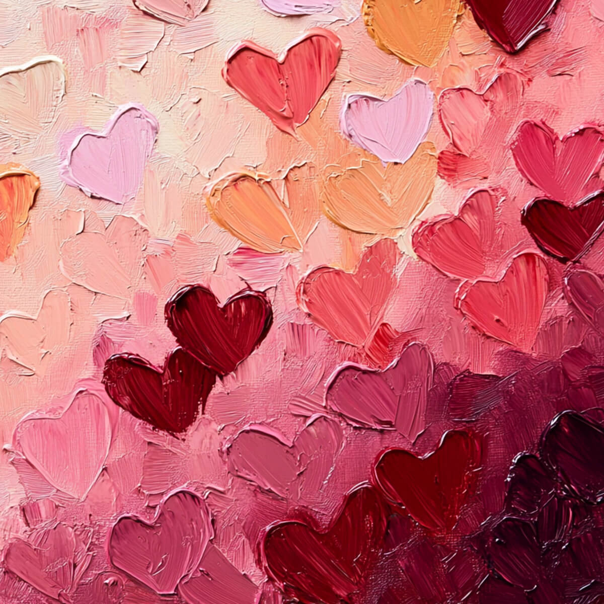 Expressive Abstract Heart Art | Colorful Textured Painting #AA 120