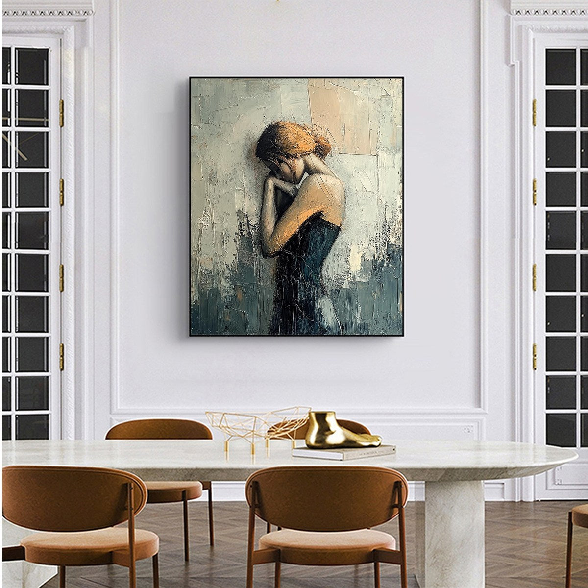 Emotional Woman Paintings | Moody Figurative Wall Art #AA 115