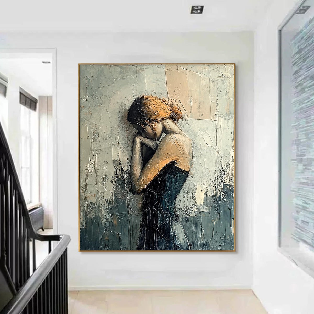 Emotional Woman Paintings | Moody Figurative Wall Art #AA 115