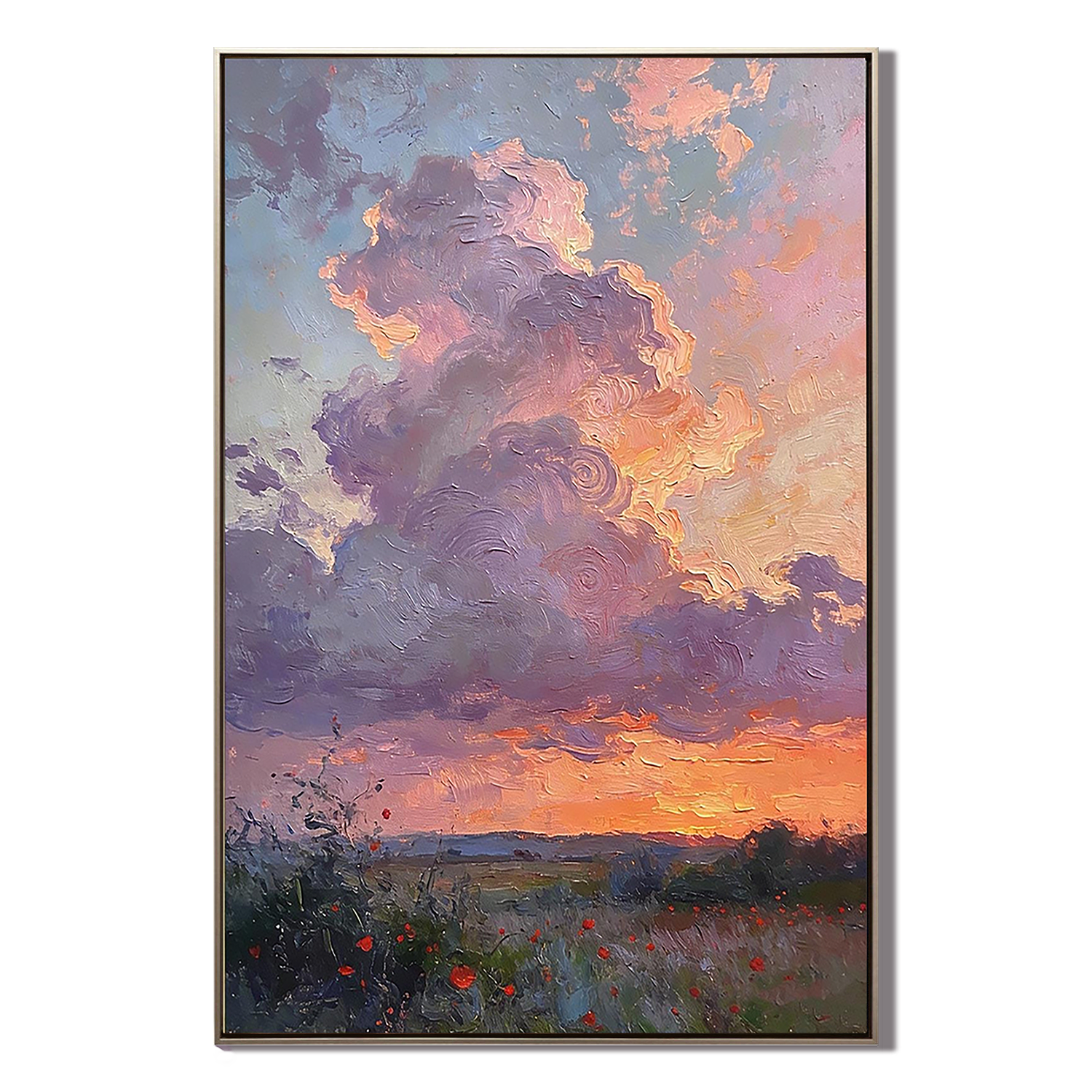 Lavender Reverie – Colorful Abstract Sky Wall Art