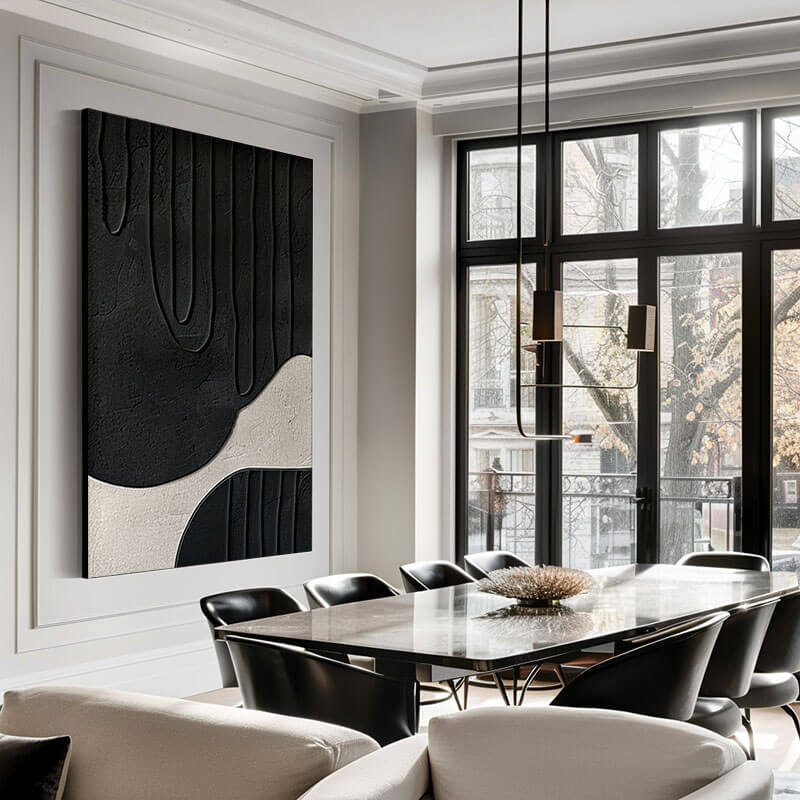 Modern Organic Shapes Wall Art | Curved Line Abstract Print #AA 330