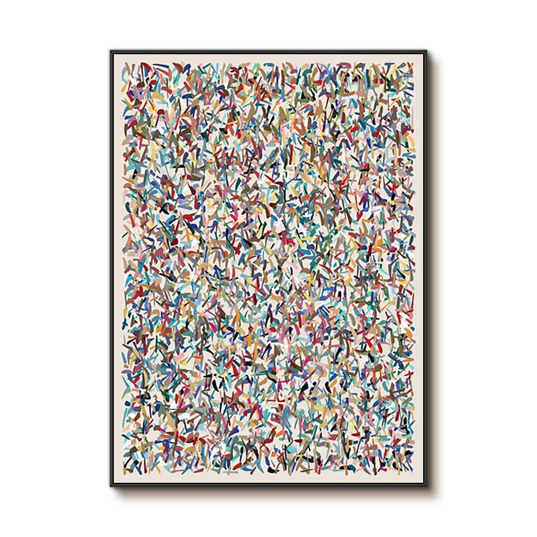 Abstract Confetti Painting | Modern Multicolor Wall Art #AA 060
