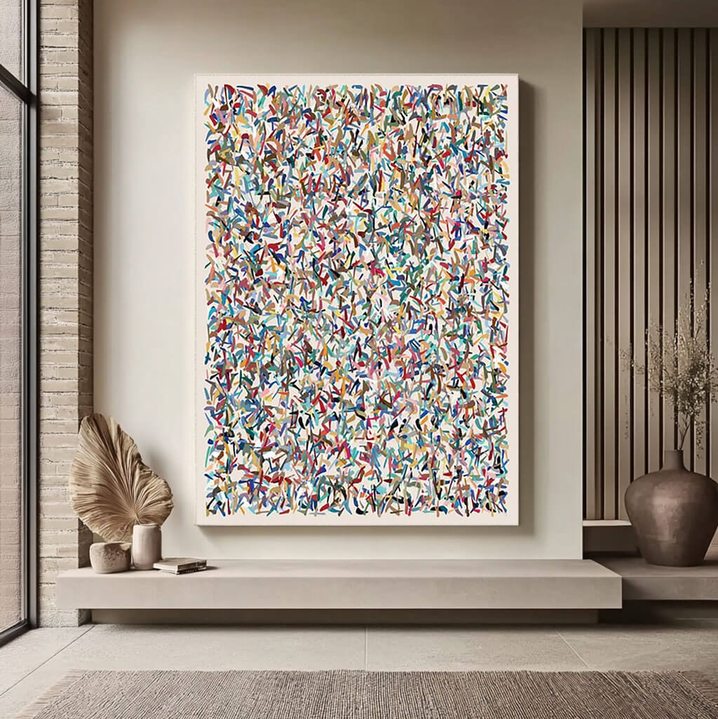Abstract Confetti Painting | Modern Multicolor Wall Art #AA 060