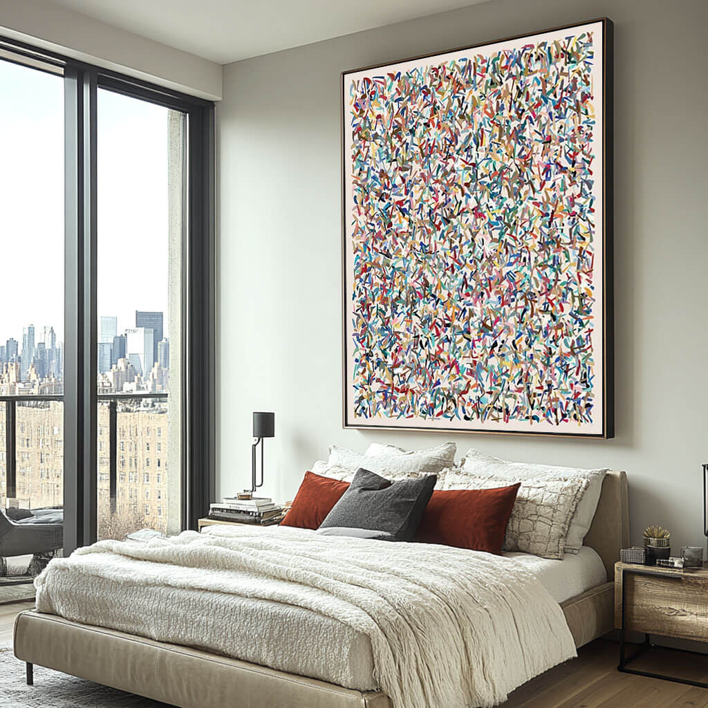 Abstract Confetti Painting | Modern Multicolor Wall Art #AA 060
