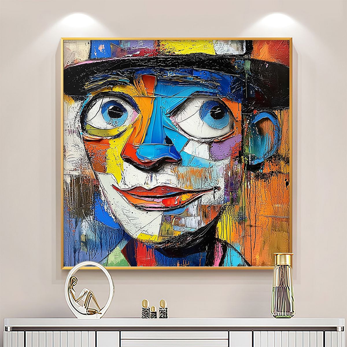 Bold Colorful Face Painting | Contemporary Statement Art #AA 008