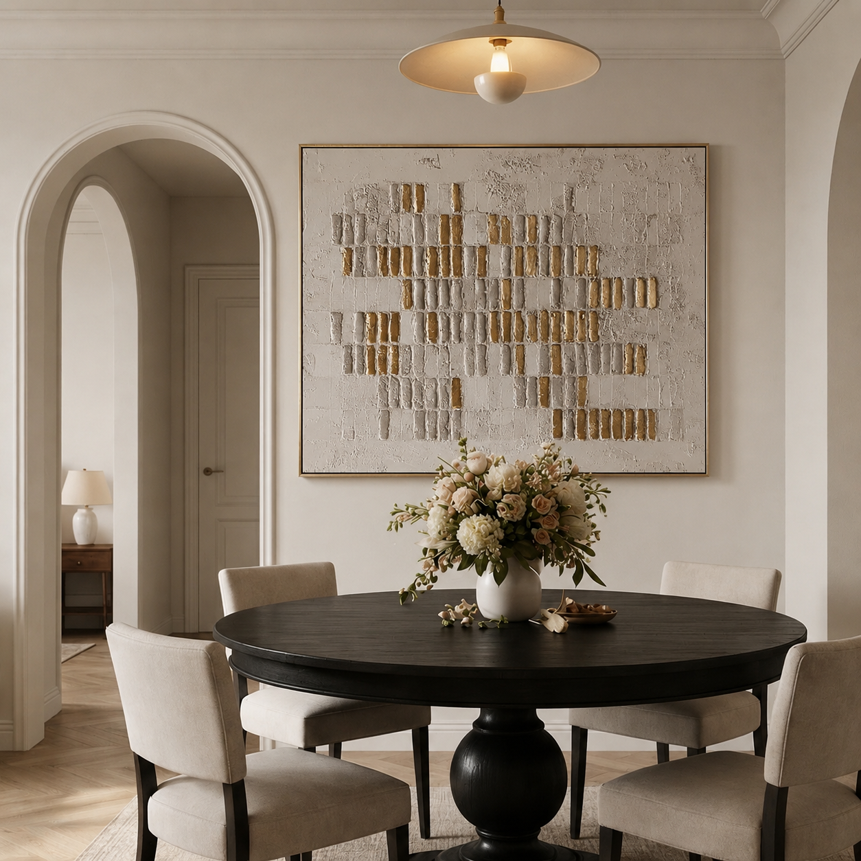 Earthen Rhythm – Textured Plaster Wall Art for Organic Modern Interiors