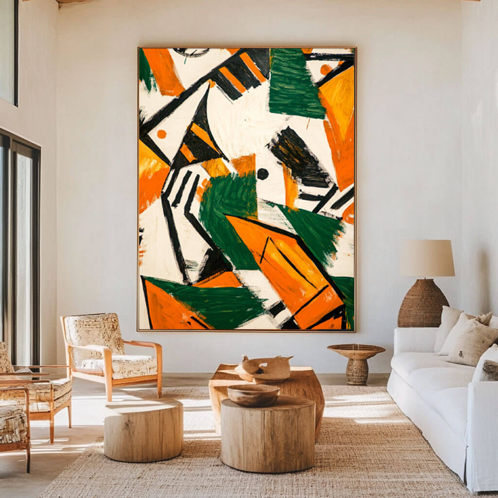 Dynamic Geometric Composition | Modern Abstract Wall Art #AA 148