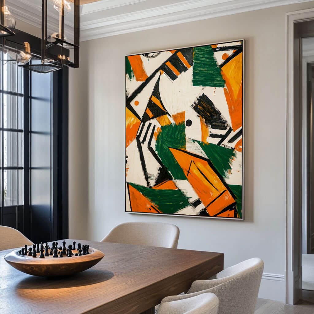 Dynamic Geometric Composition | Modern Abstract Wall Art #AA 148