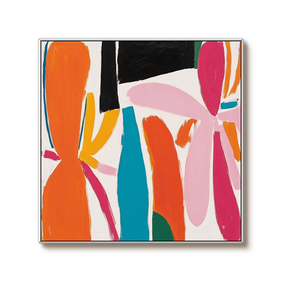 Mid-Century Modern Inspired Art | Large Colorful Painting #AA 149