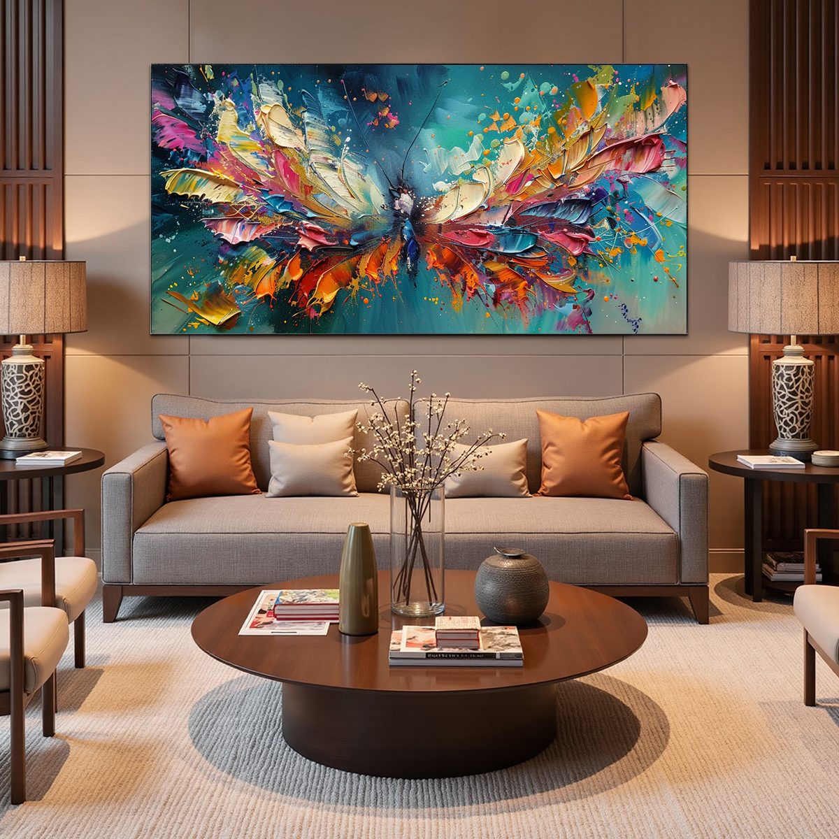 Colorful Abstract Butterfly Painting | Vibrant Animal Wall Art #AA 125