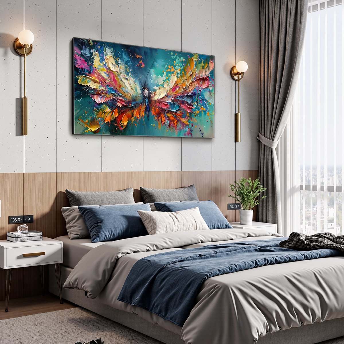 Colorful Abstract Butterfly Painting | Vibrant Animal Wall Art #AA 125