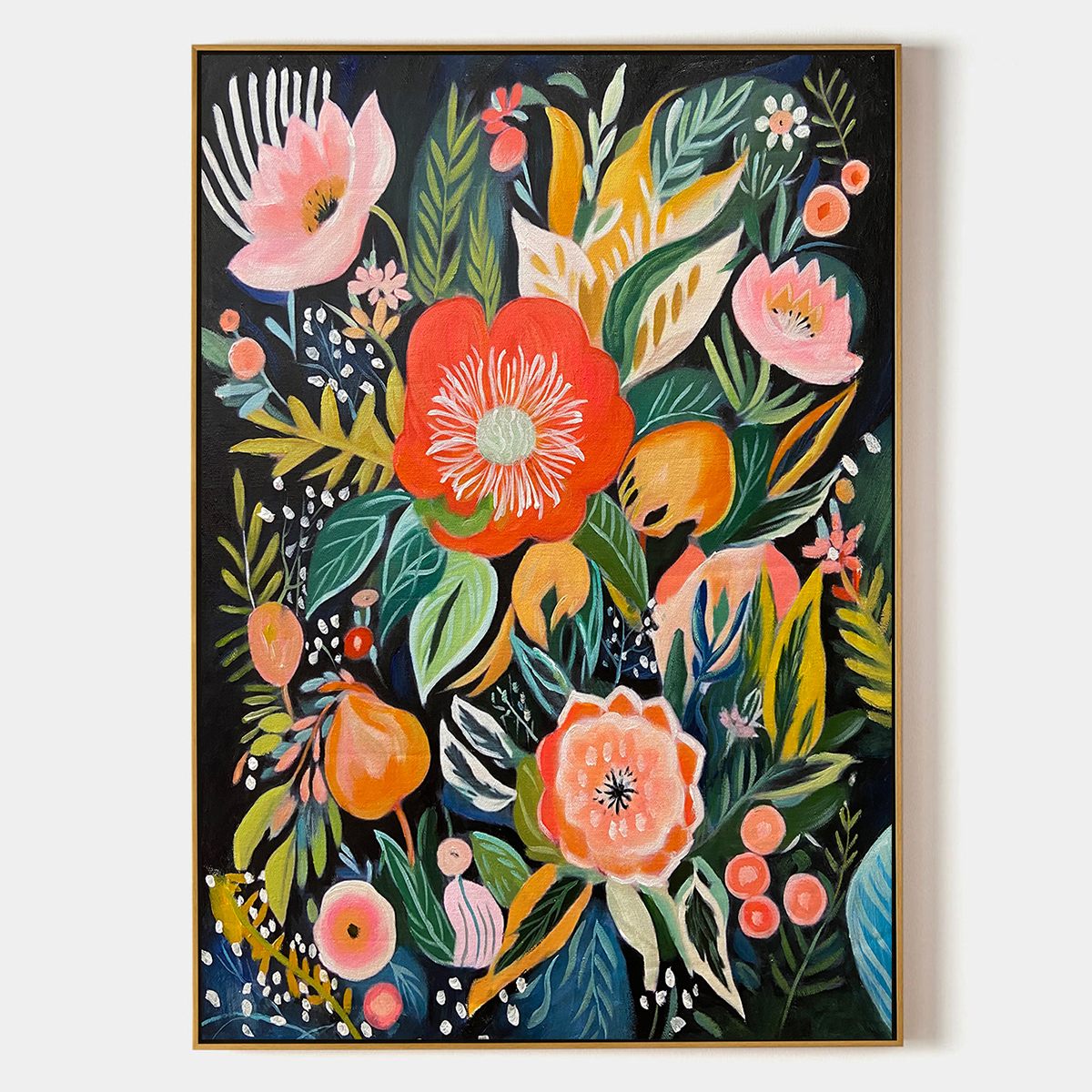 Colorful Floral Painting | Modern Botanical Wall Art #AA 126