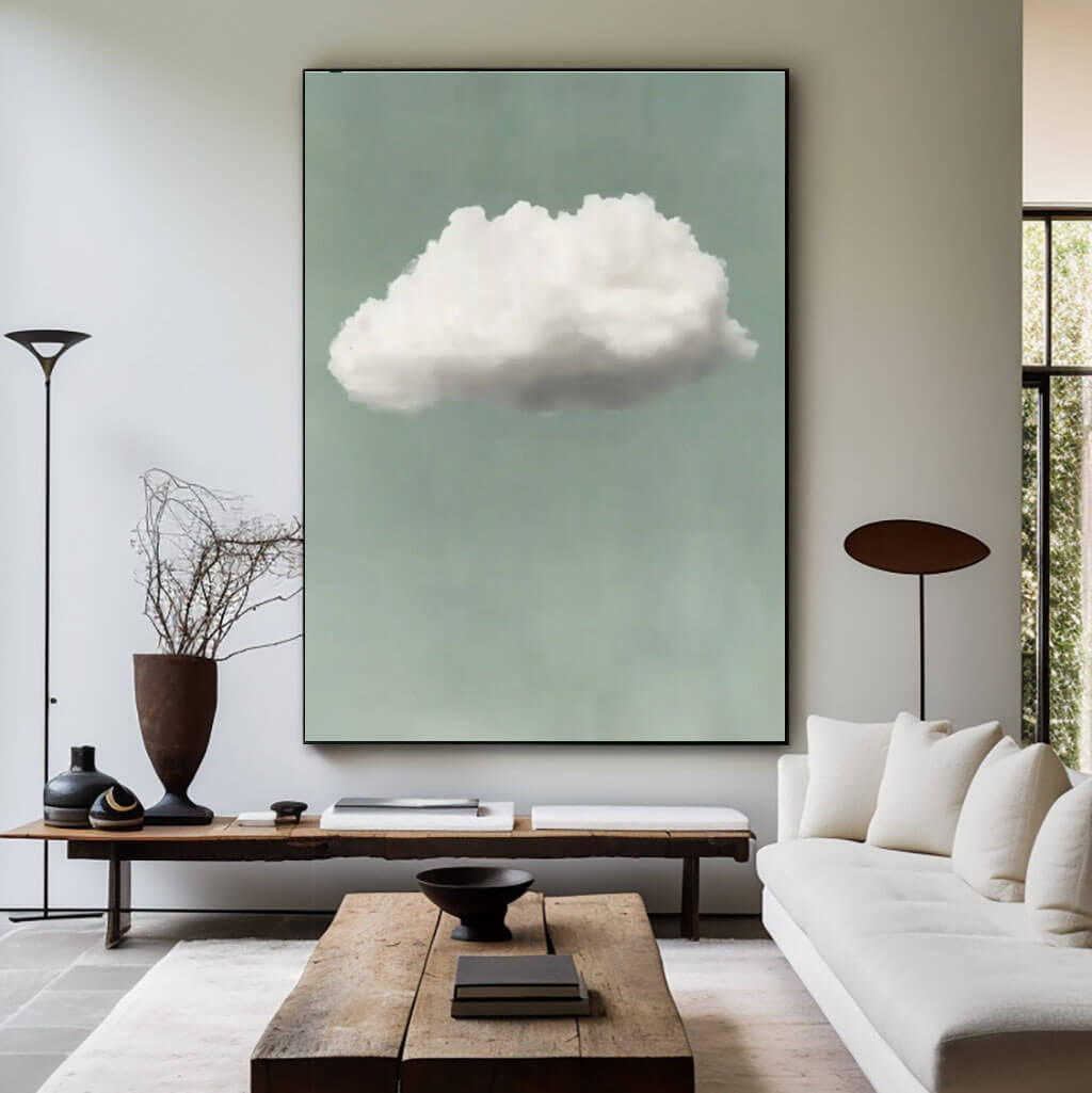 Minimalist Cloud Painting | Serene Sky Wall Art #AA 074