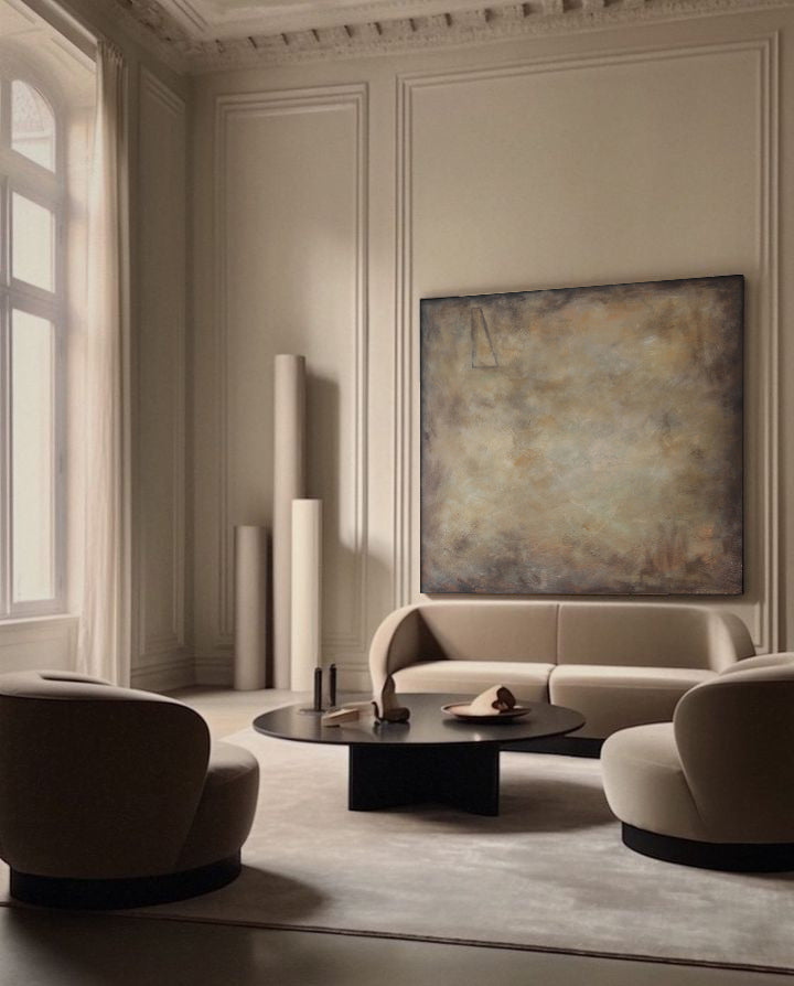 Moody Atmospheric Cloudscape Painting | Ethereal Abstract Print #AA 391