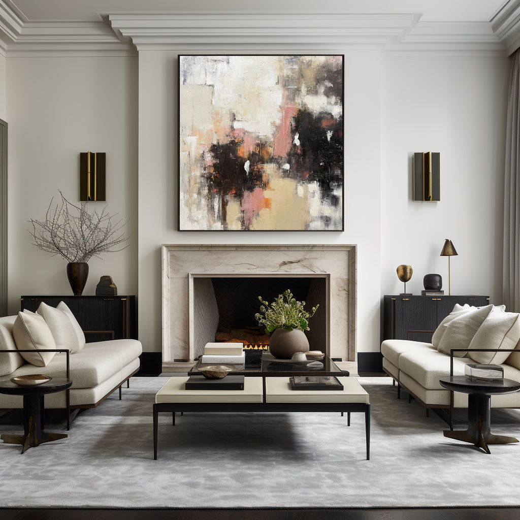 Hand-Painted Abstract Canvas Art | Modern Neutral Decor #AA 291