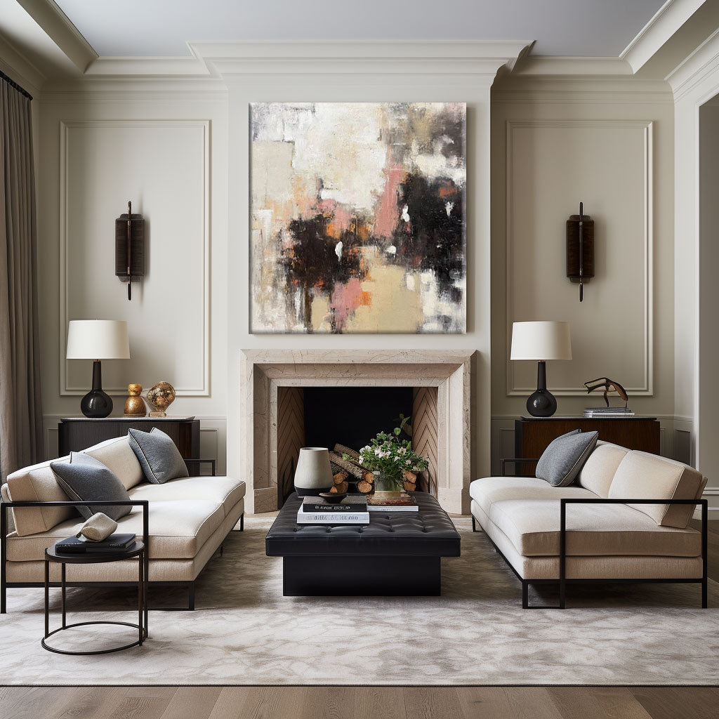 Hand-Painted Abstract Canvas Art | Modern Neutral Decor #AA 291