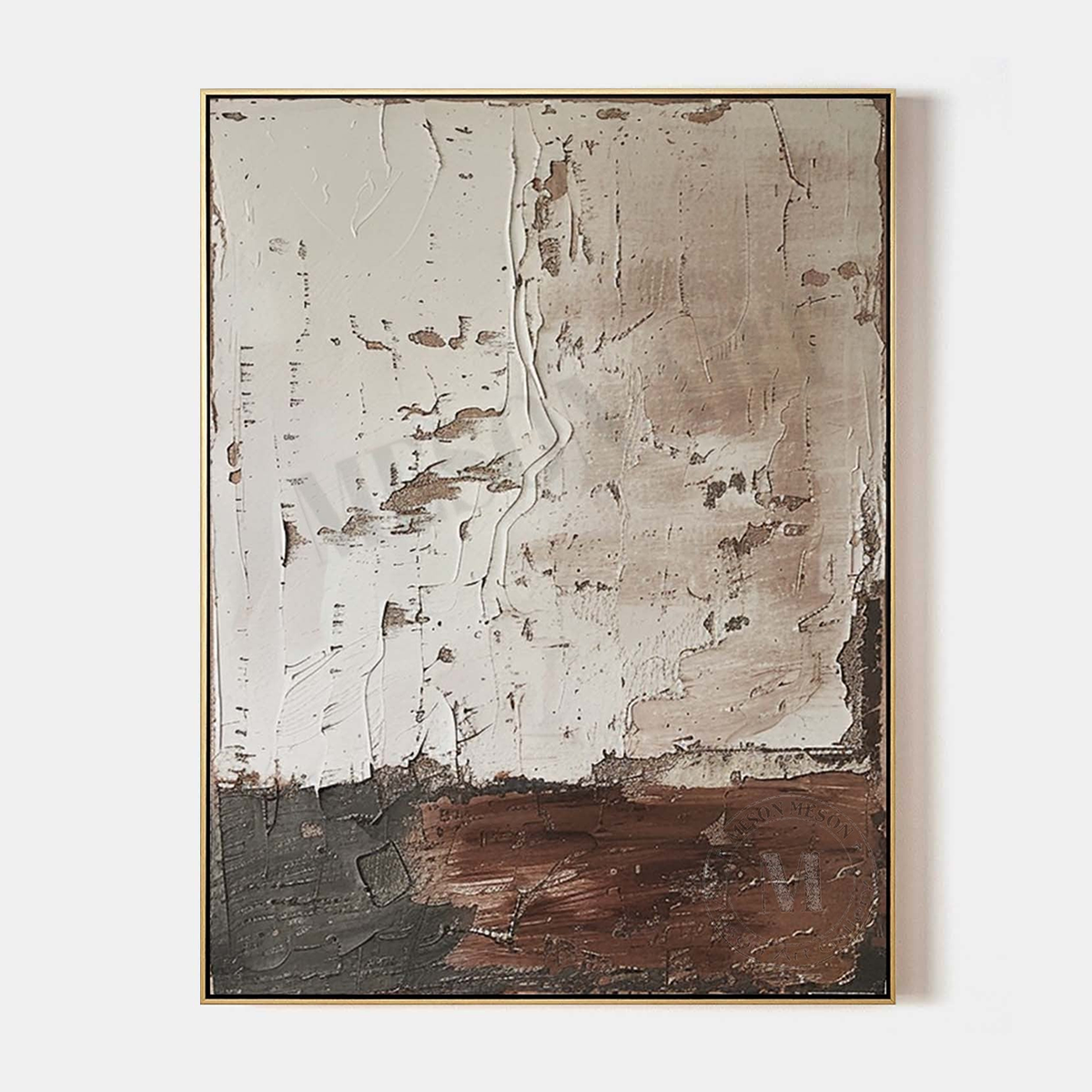 Earthbound Silence – Textured Neutral Abstract Wall Art for Organic Modern Interiors