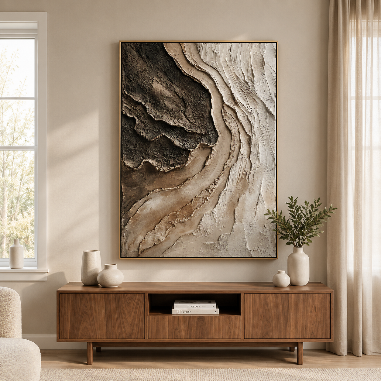Canyon Flow – Organic Textured Abstract Wall Art