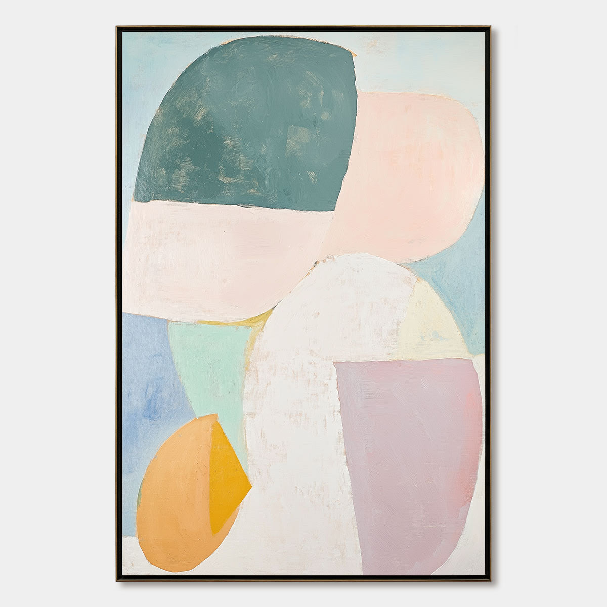 Minimalist Abstract Painting | Soft Color Block Wall Art #AA 093