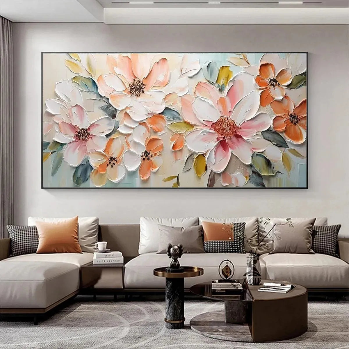 Abstract Cherry Blossom Painting | 3D Floral Wall Art #AA 133