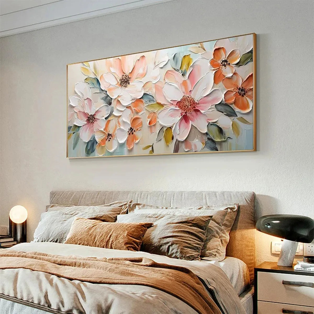 Abstract Cherry Blossom Painting | 3D Floral Wall Art #AA 133