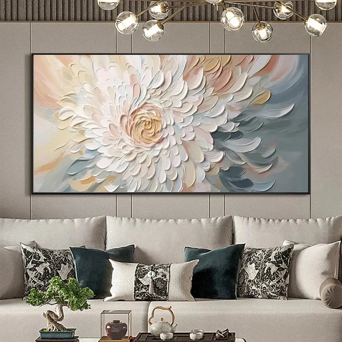 Textured 3D Abstract Flower | Impasto Floral Wall Art #AA 134