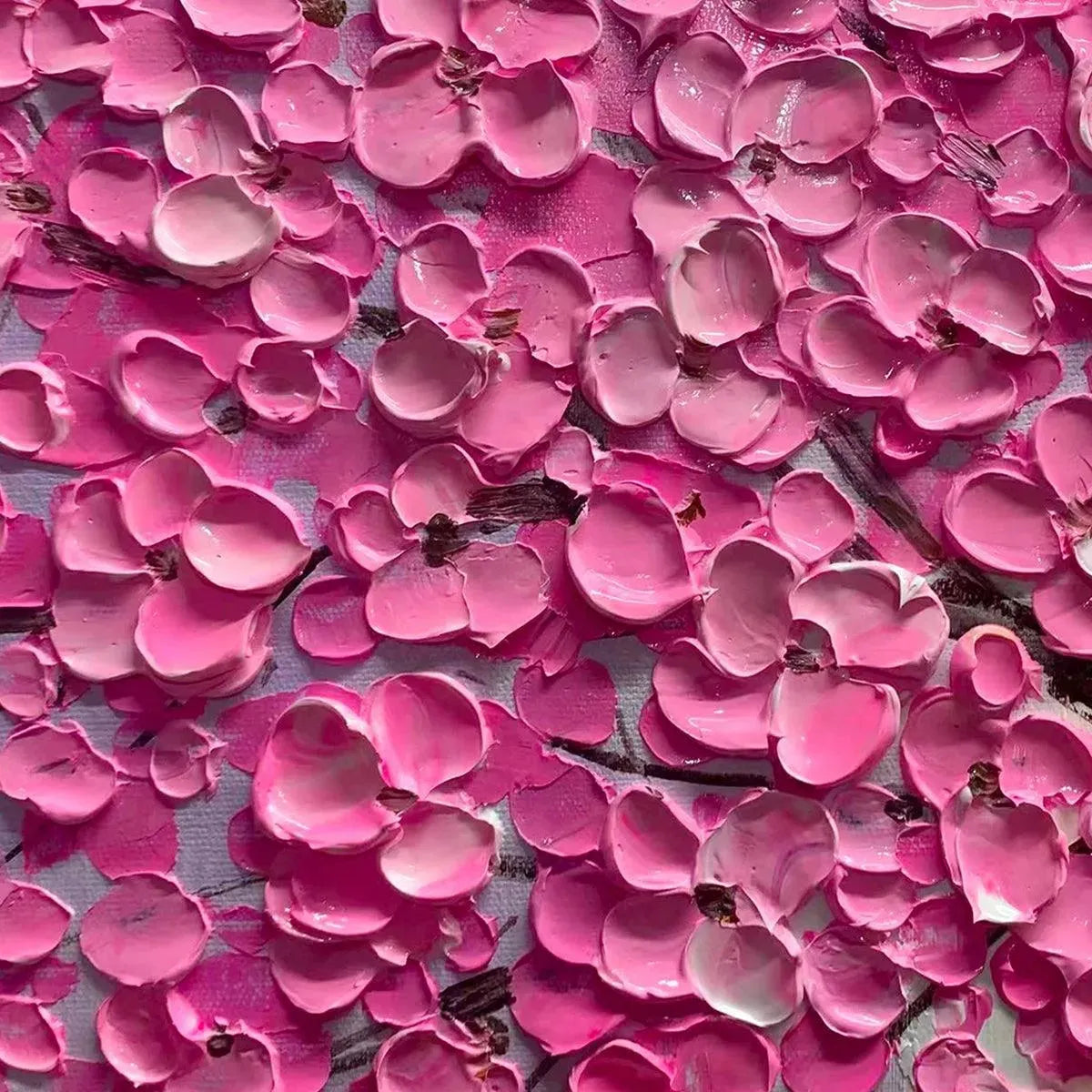 Blooming Pink Cherry Blossom Canvas | Panoramic Sakura Art #AA 343