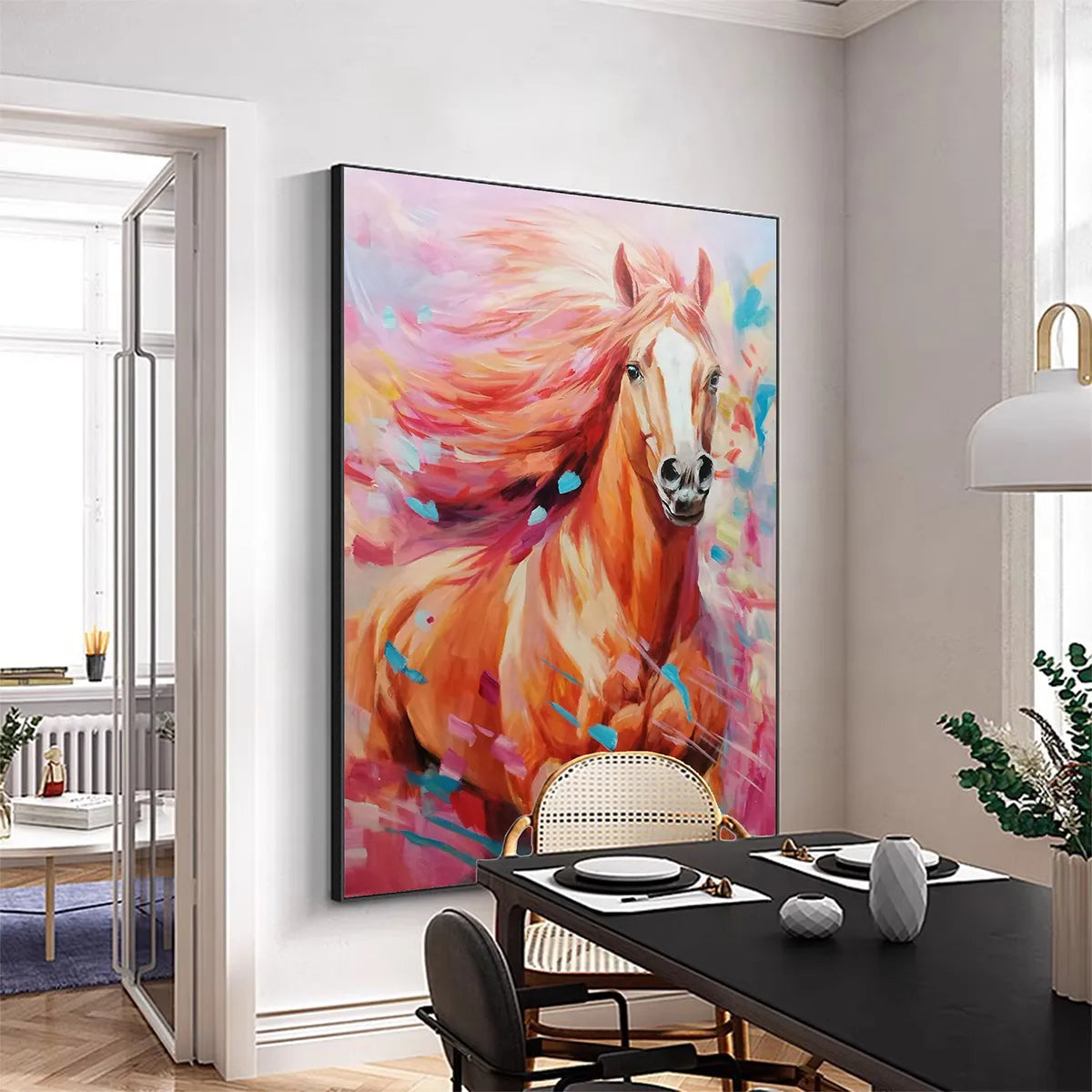 Dynamic Colorful Horse Art | Vibrant Abstract Animal Painting #ZZ 261