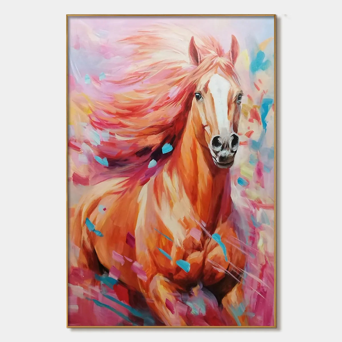 Dynamic Colorful Horse Art | Vibrant Abstract Animal Painting #ZZ 261