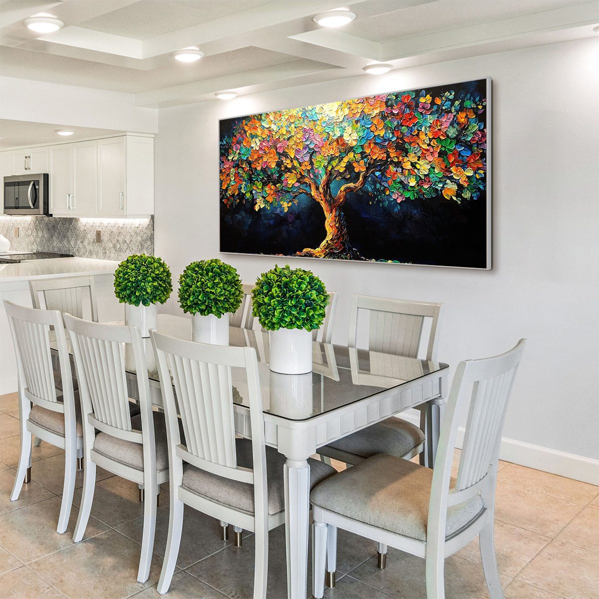 Colorful Tree of Life Canvas Art | Vibrant Rainbow Tree #AA 357