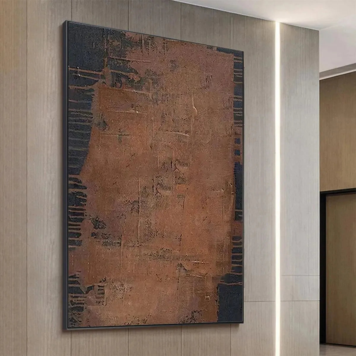 Rust and Copper Abstract Wall Art | Industrial Metal Texture #AA 354