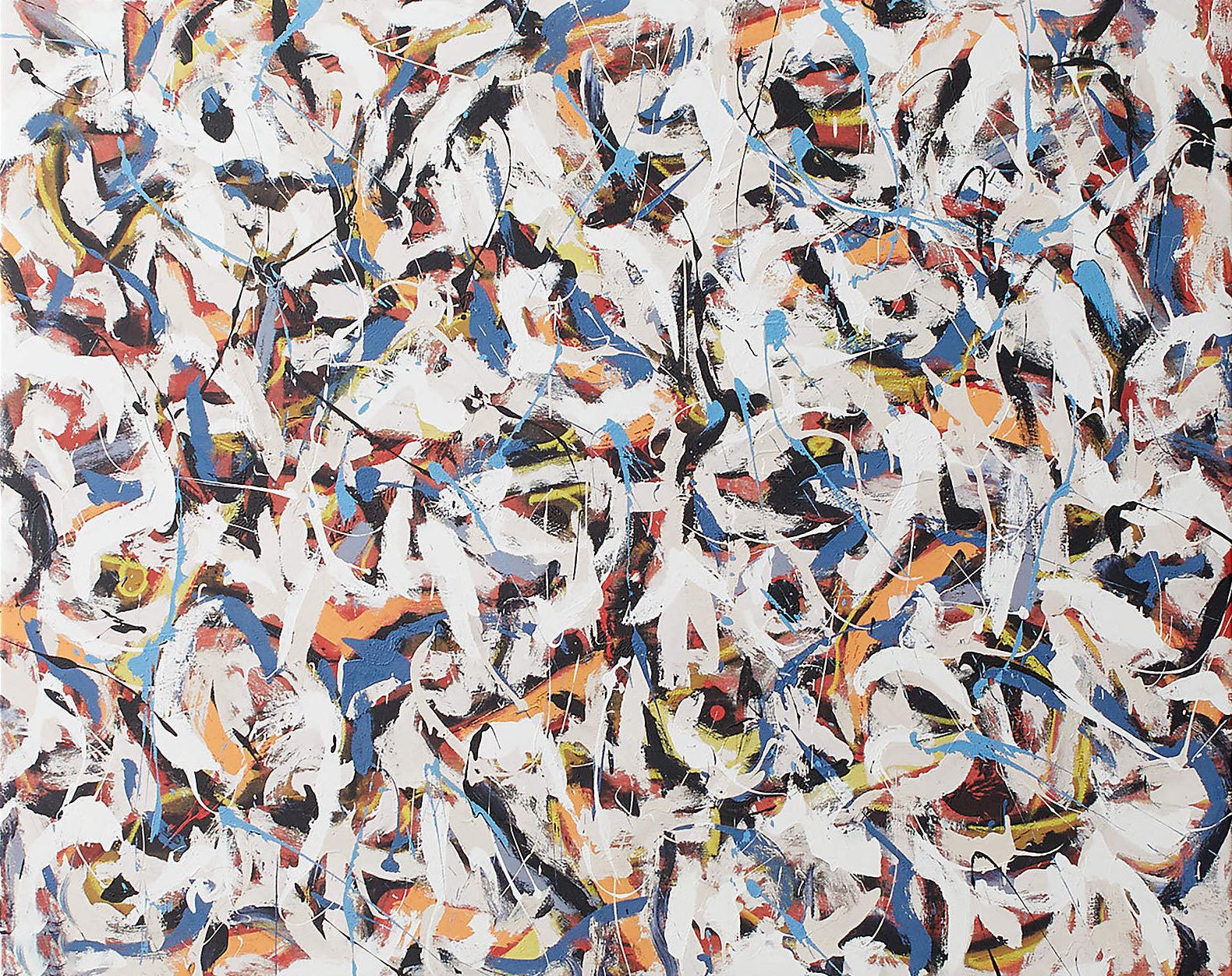 Original Large Colorful Abstract Art on Canvas #TC 140