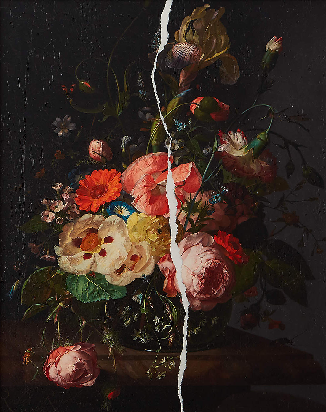 Unique Flower Vase Painting for Home Decor #TC 118