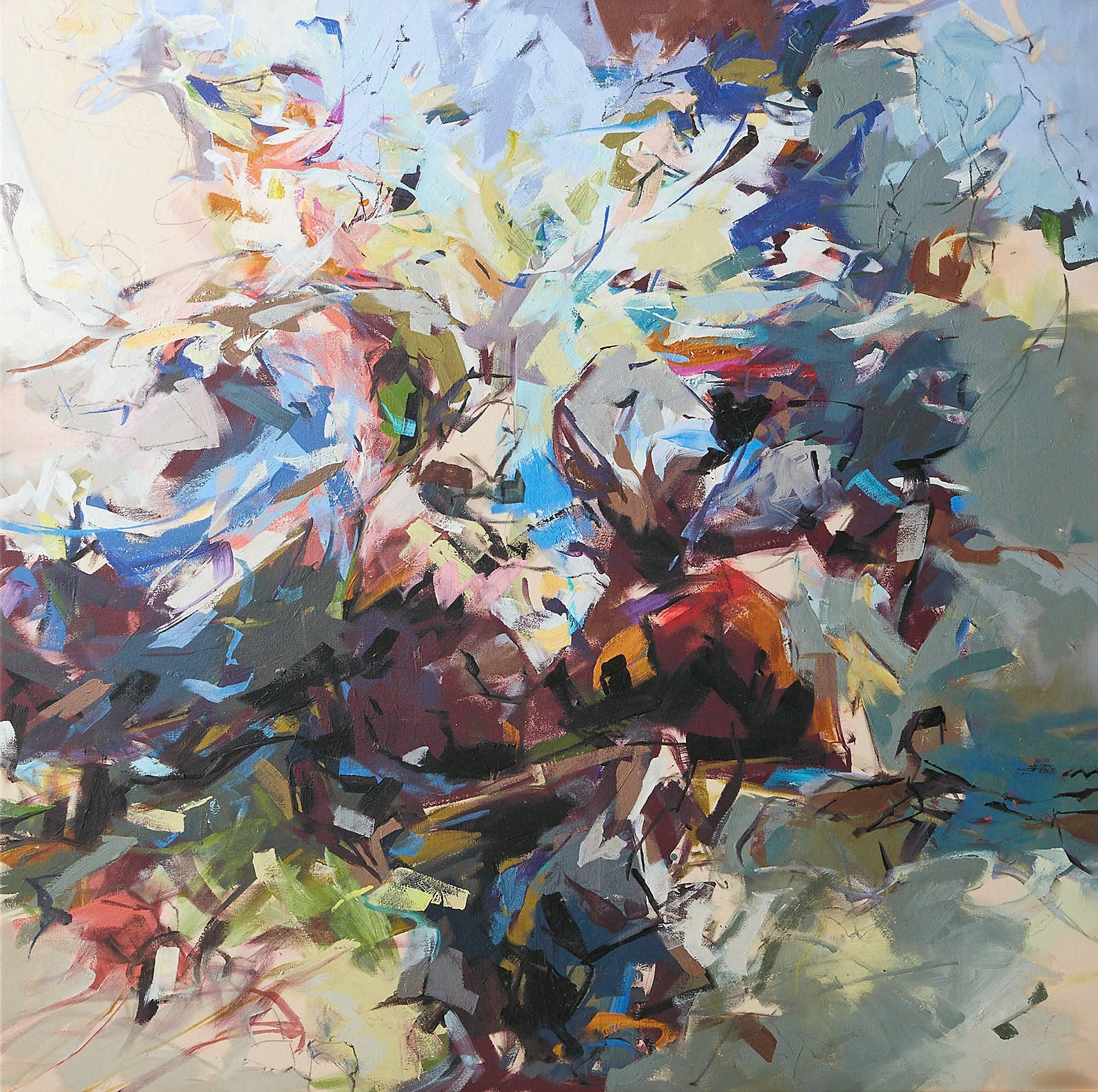 Large Colorful Abstract Art for Home Wall Decor #TC 148