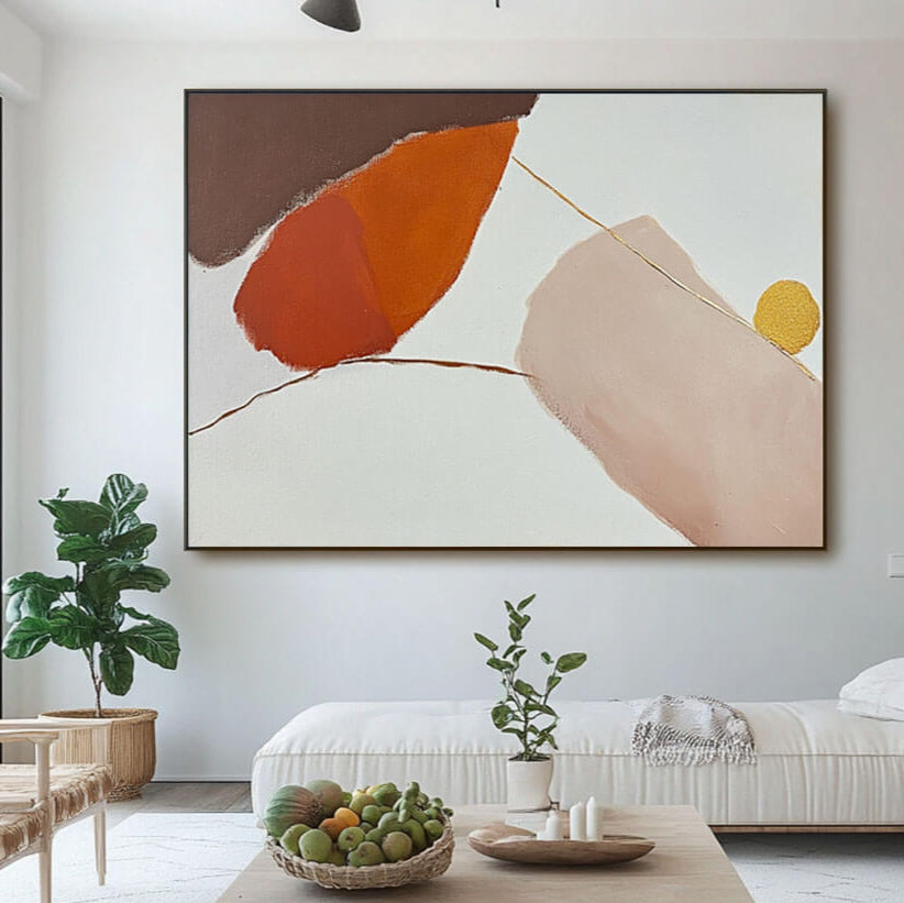 Minimalist Earth Tone Abstract Art | Modern Wall Decor #AA 151