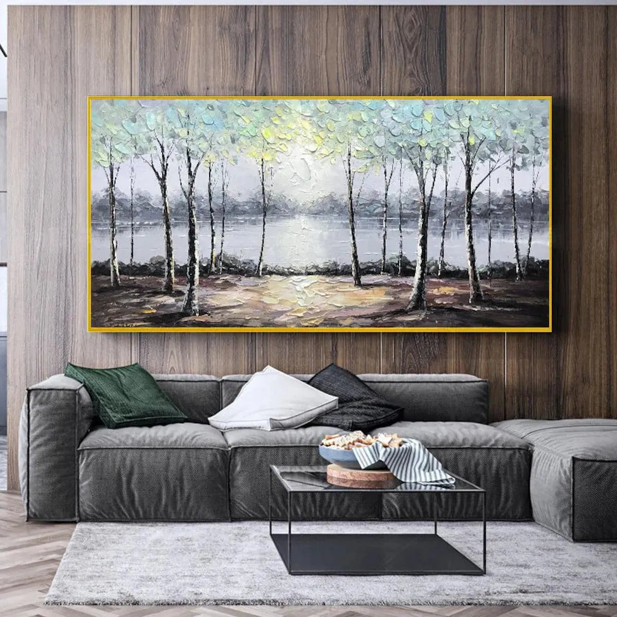 Textured 3D Tree Painting | Impasto Forest Wall Art #AA 140
