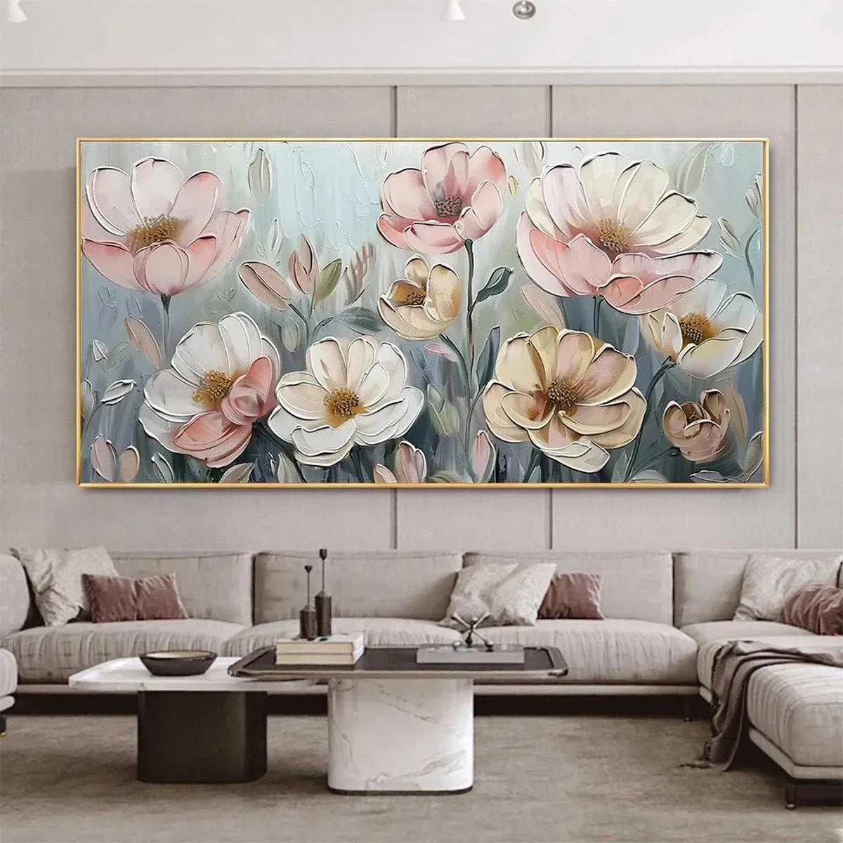 Abstract Cosmos Flower Painting | 3D Floral Wall Art #AA 143