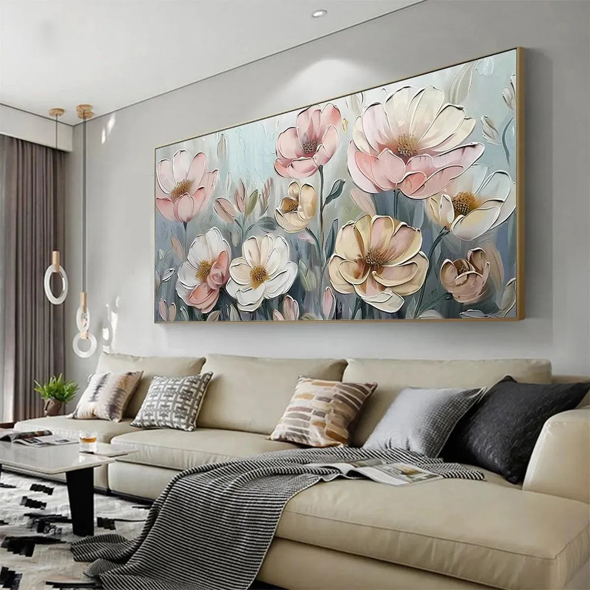 Abstract Cosmos Flower Painting | 3D Floral Wall Art #AA 143