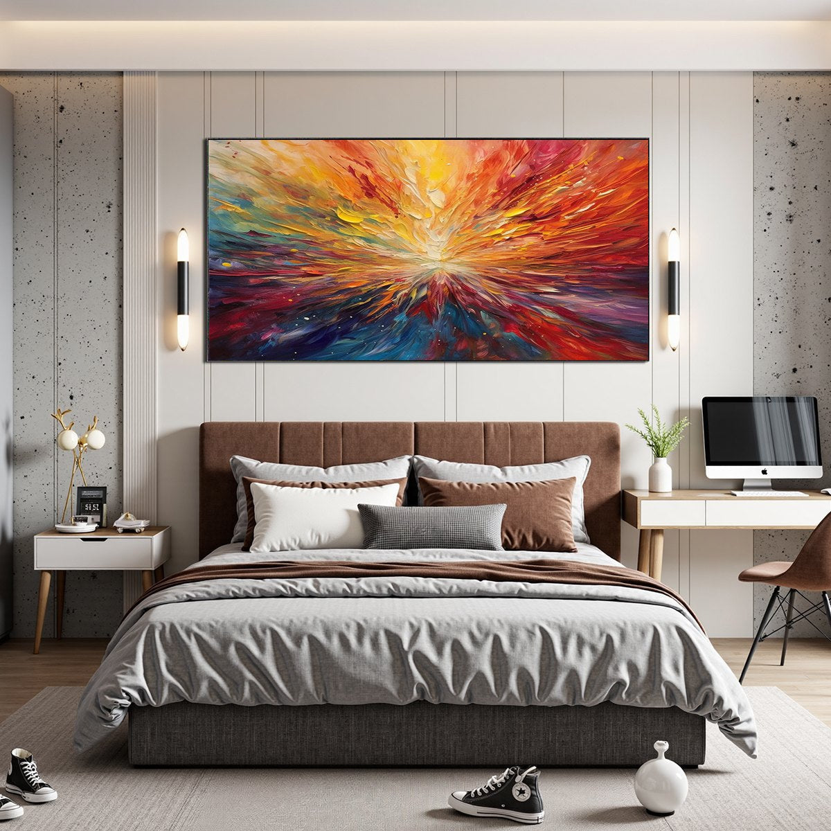Modern Abstract Expressionist Art | Large Colorful Canvas #AA 145