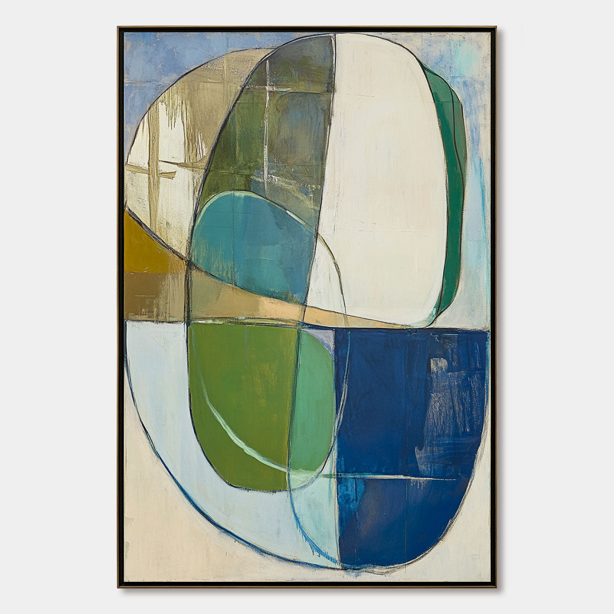 Mid-Century Modern Inspired Art | Large Abstract Paintings #AA 094