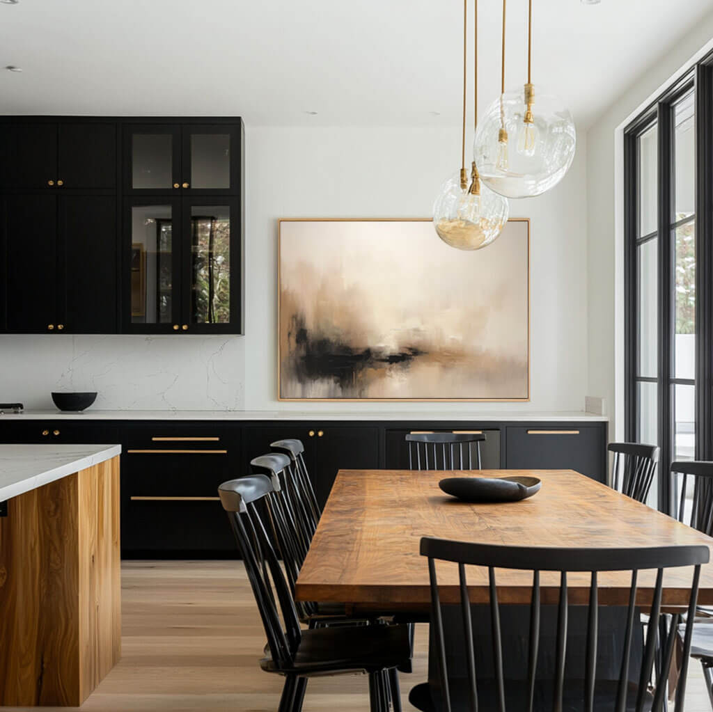 Japandi Style Wabi-sabi Wall Art | Minimalist Earth Tone Canvas #AA 367