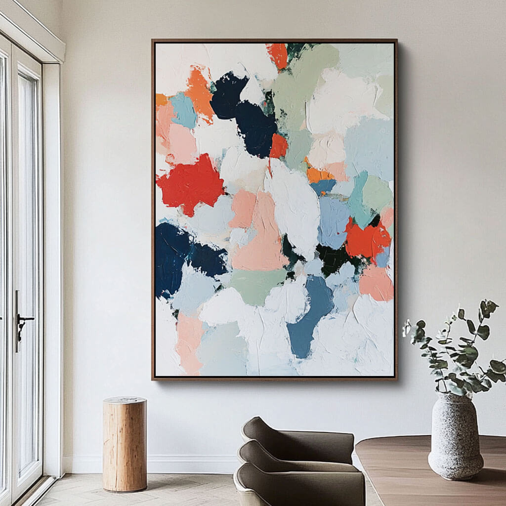 Colorful Abstract Canvas Wall Art | Vibrant Multi-Color Print #AA 384