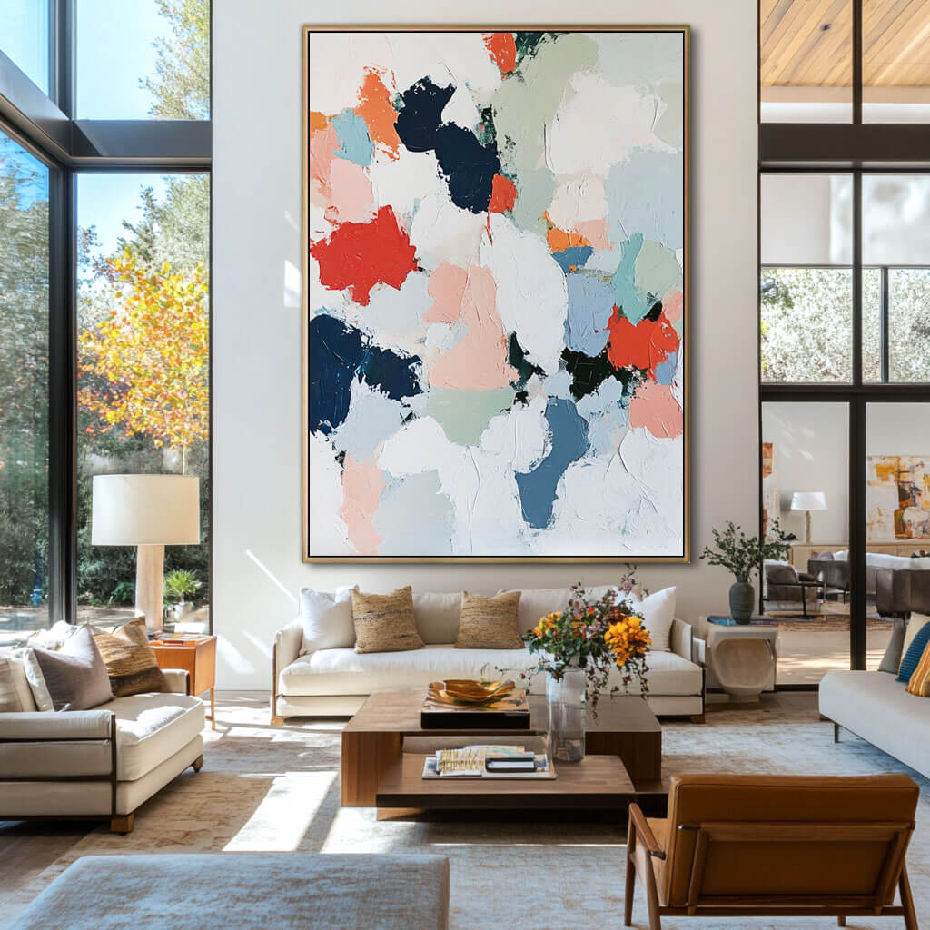 Colorful Abstract Canvas Wall Art | Vibrant Multi-Color Print #AA 384