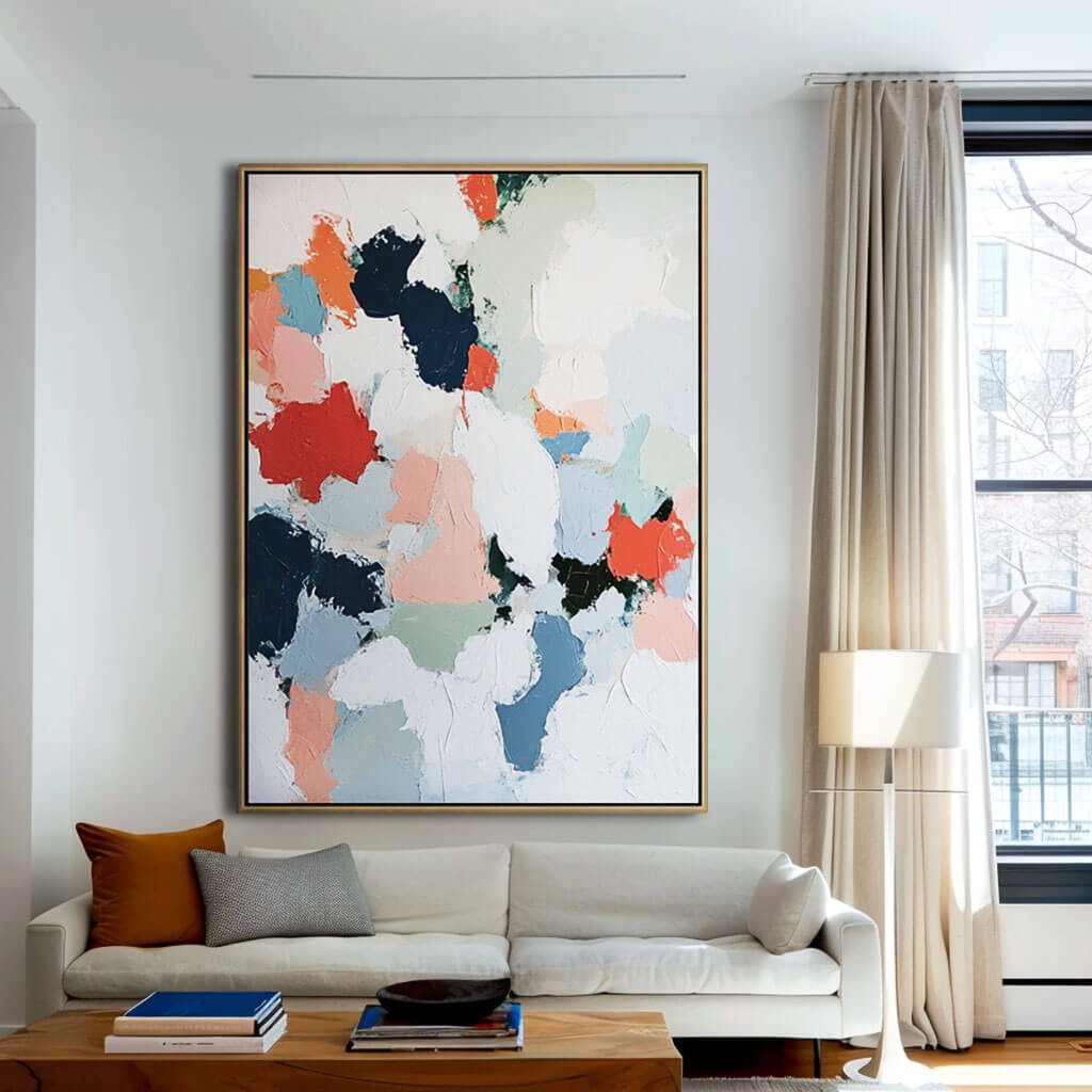 Colorful Abstract Canvas Wall Art | Vibrant Multi-Color Print #AA 384